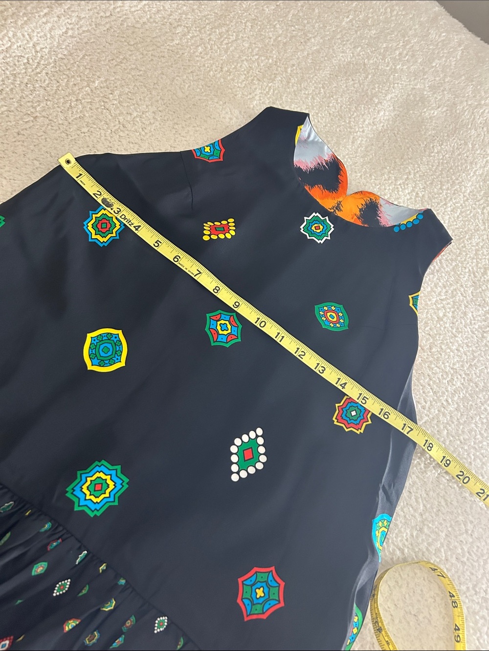 Kenzo x H & M Reversible Geometric High Low Dress Size 4 - Picture 13 of 13